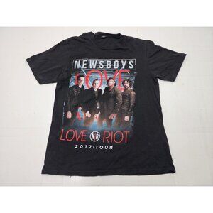Newsboys 2017 Love Riot Tour Christian Pop Rock Concert T-shirt Black Size Sm